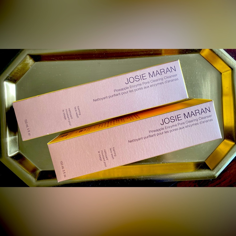 TWO NIB  Josie Maran Pineapple Enzyme Pore Clearing Cleanser 10 oz total
